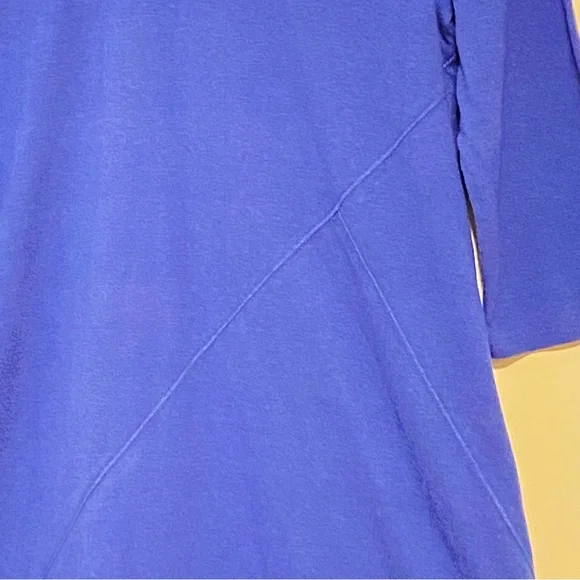 Soft Surroundings Blue 3/4 Sleeve V-neck Tunic Top size Petite Small - Picture 3 of 11